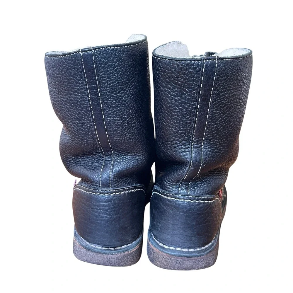 Duckfeet Women's Arhus Black Leather Sheep Wool Lining- Boots Size EU 40/ 9.5 US
